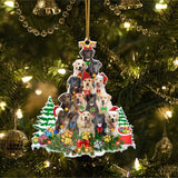 Ornament- Labrador Full The Christmas Tree-Two Sided Ornament, Happy Christmas Ornament, Car Ornament