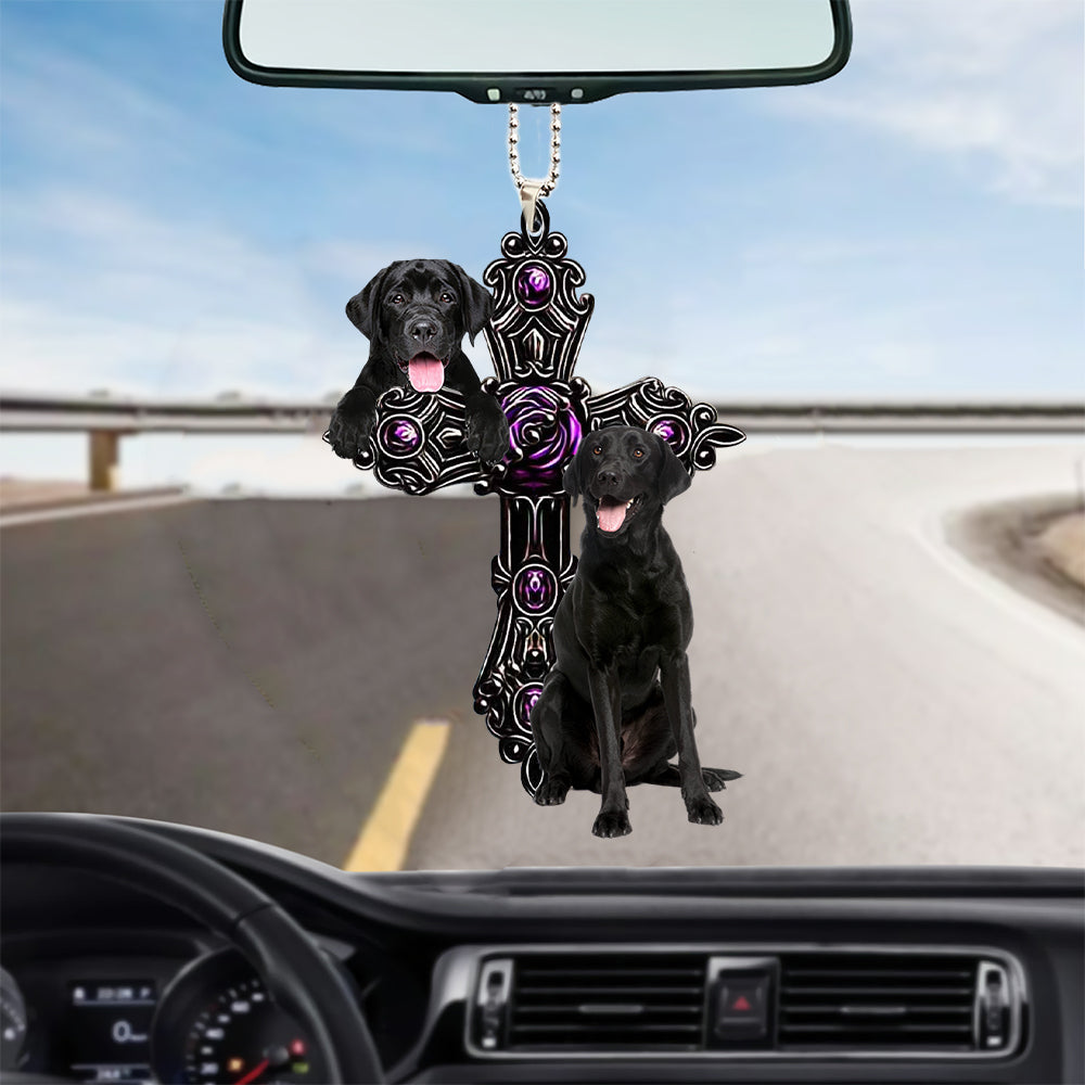 Labrador Retriever Pray For God Car Hanging Ornament Dog Pray For God Ornament Godmerch