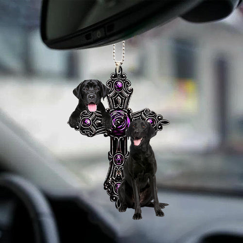 Labrador Retriever Pray For God Car Hanging Ornament Dog Pray For God Ornament Godmerch