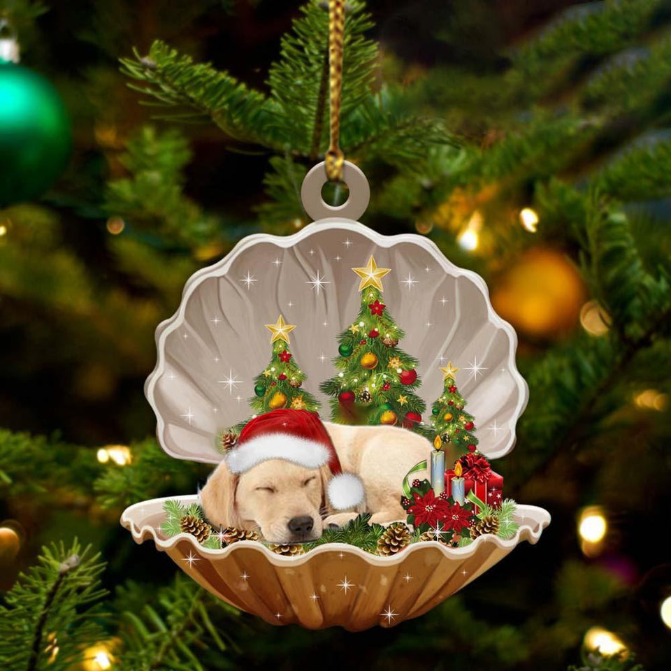 Labrador Retriever3-Sleeping Pearl In Christmas Two Sided Ornament