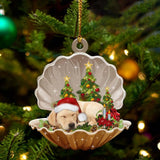 Labrador Retriever3-Sleeping Pearl In Christmas Two Sided Ornament