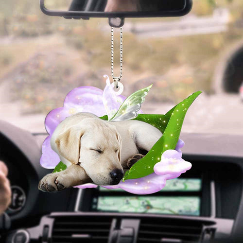 Labrador Retriever-Sleep On Fallen Leaves-Two Sided Ornament