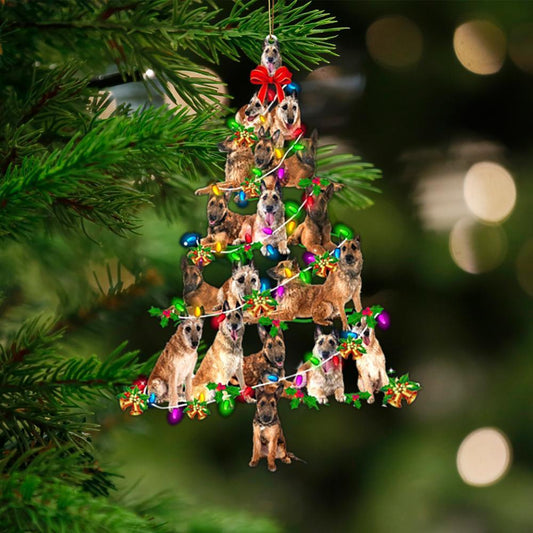 Laekenois Dog-Christmas Tree Lights-Two Sided Ornament