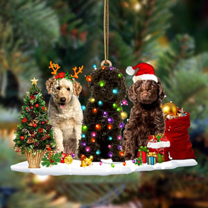 Ornament- Lagotto Romagnolo-Christmas Dog Friends Hanging Ornament, Happy Christmas Ornament, Car Ornament