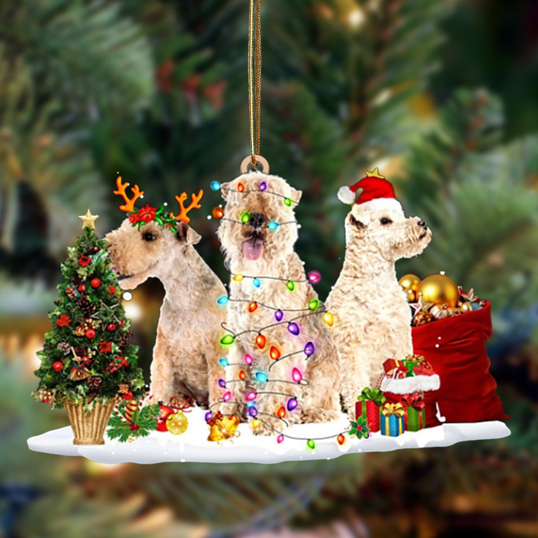 Ornament- Lakeland Terrier-Christmas Dog Friends Hanging Ornament, Happy Christmas Ornament, Car Ornament