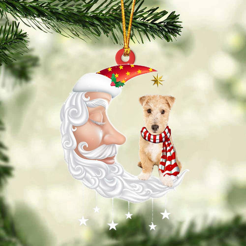 Lakeland Terrier With Santa Christmas Ornament Dog Christmas Ornament