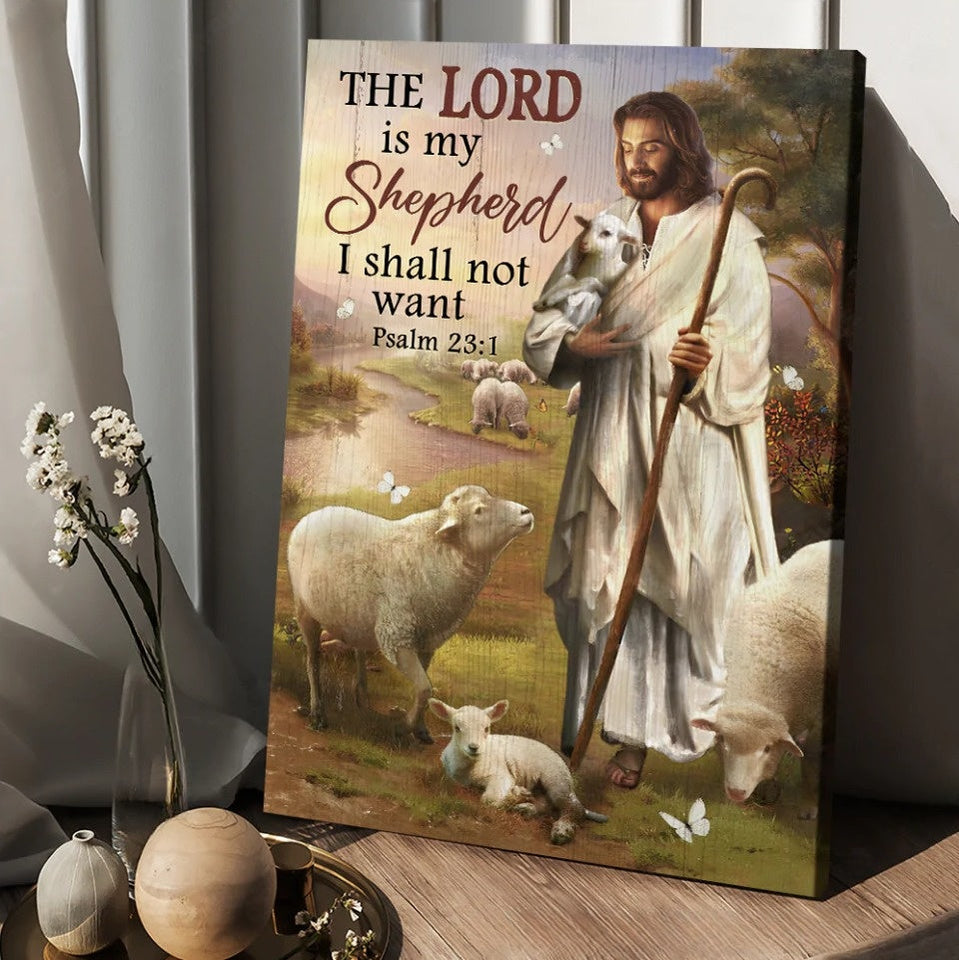 Lamb of God The Lord is my Shepherd - Matte Canvas