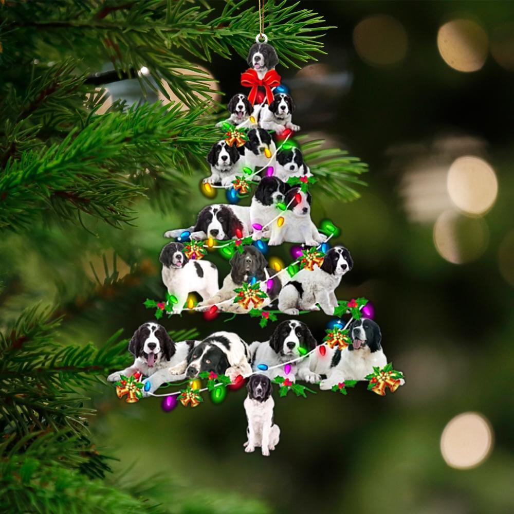 Landseer-Christmas Tree Lights-Two Sided Ornament