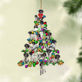 Ornament- Large Munsterlander-Christmas Tree Lights-Two Sided Ornament, Christmas Ornament, Car Ornament