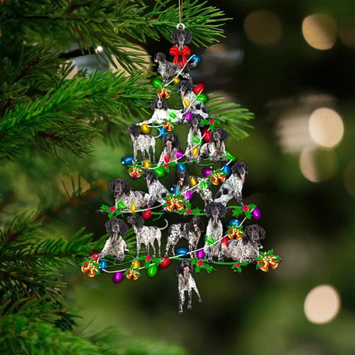 Large Munsterlander-Christmas Tree Lights-Two Sided Ornament