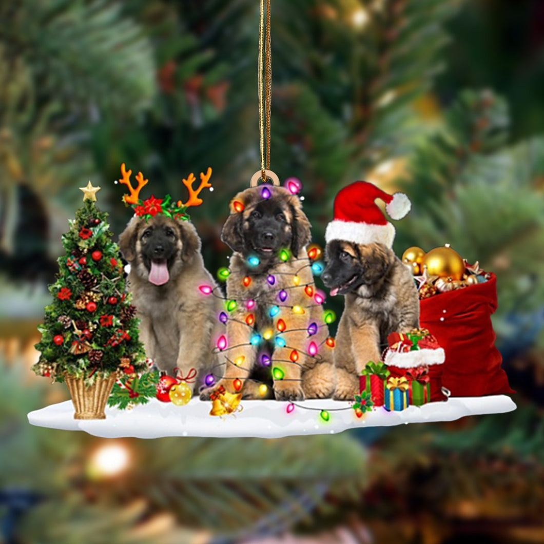 Godmerch- Ornament- Leonberger-Christmas Dog Friends Hanging Ornament, Happy Christmas Ornament, Car Ornament