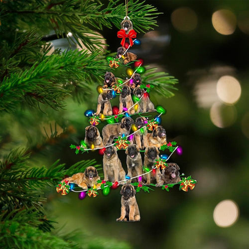 Leonberger-Christmas Tree Lights-Two Sided Ornament