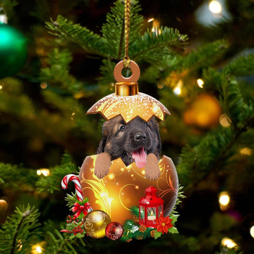 Leonberger In Golden Egg Christmas Ornament