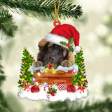 Leonberger In The Chimney Hanging Ornament Dog Christmas Ornament