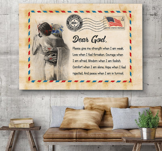 Letter Dear God - Matte Canvas