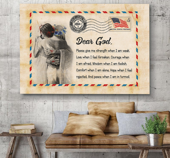 Letter Dear God - Matte Canvas