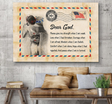 Letter Dear God - Matte Canvas