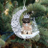 Lhasa Apso Diamond Moon Merry Christmas Ornament Dog Ornament