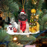 Godmerch- Ornament- Lhasa Apso Christmas Ornament Dog Ornament, Car Ornament, Christmas Ornament