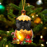 Lhasa Apso In Golden Egg Christmas Ornament