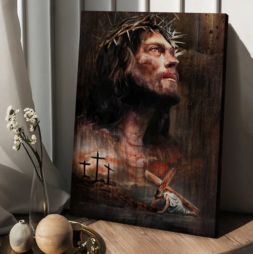 Life of Jesus, Jesus on the cross, Crown of thorn - Matte Canvas