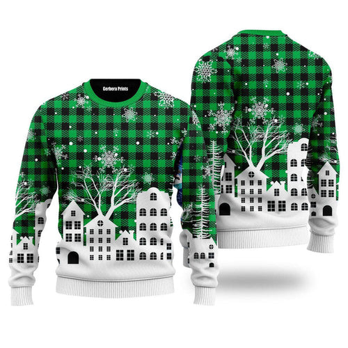 Light Up Christmas Tonight Pattern Ugly Christmas Sweater 