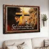 Lion of Judah God is with me Jesus is near - Matte Canvas