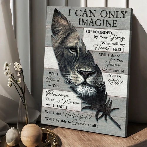 Lion of Judah Feather I can only imagine - Matte Canvas