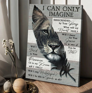 Lion of Judah Feather I can only imagine - Matte Canvas