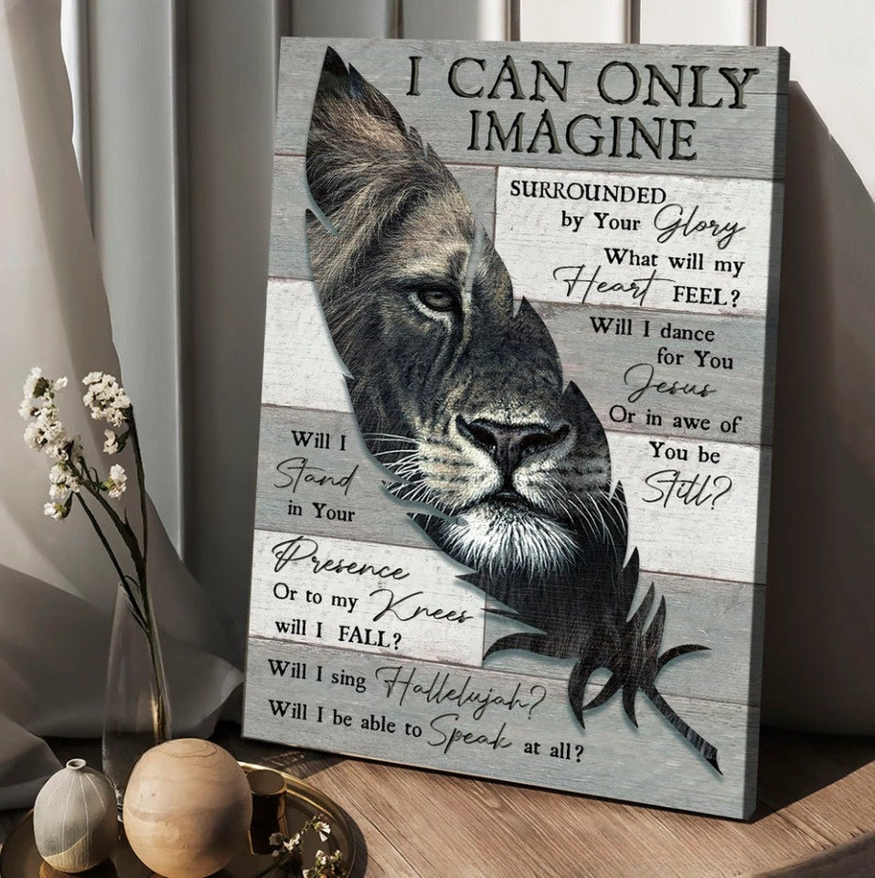 Lion of Judah Feather I can only imagine - Matte Canvas