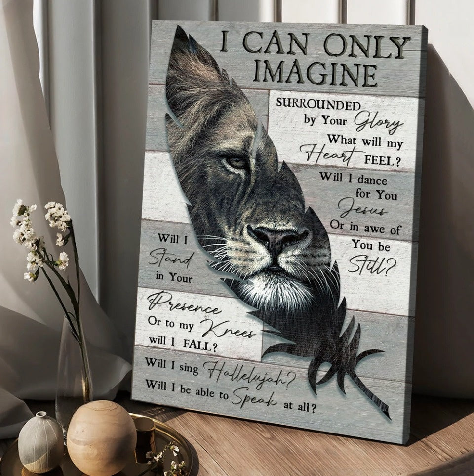 Lion of Judah Feather I can only imagine - Matte Canvas