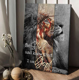 Lion of Judah Thorn of crown Be still and know that I am God - Matte Canvas