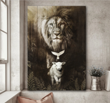 Lion of Judah lamb of God Dove - Matte Canvas