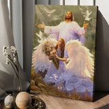 Little angel Jesus Magic forest Pray for healing - Matte Canvas