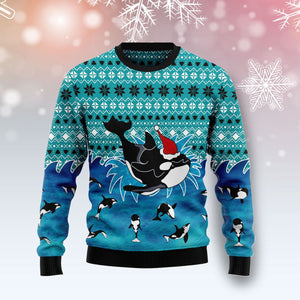 Love Oracle Whale Christmas Ugly Christmas Sweater 