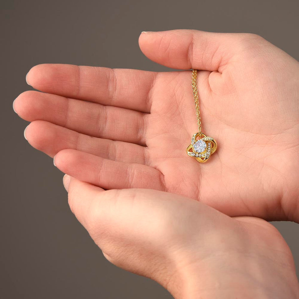 To My Daughter-In-Law Necklace - You Are My Bonus Daughter, I Will Forever Love You, Love Knot Necklace