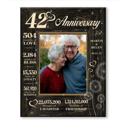 42 Year Wedding Anniversary Gift, 42nd Anniversary Gift For Wife, 42 Year Anniversary Gift For Husband