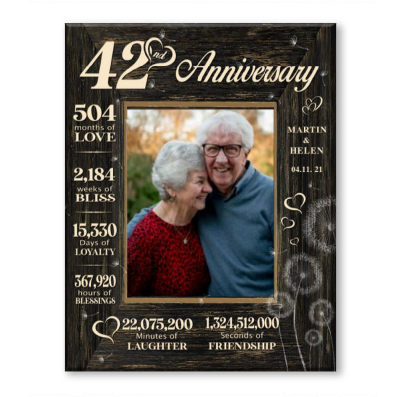 42 Year Wedding Anniversary Gift, 42nd Anniversary Gift For Wife, 42 Year Anniversary Gift For Husband
