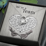 Gift For Her We're A Team With Message Card Forever Love Necklace