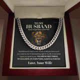 Pamaheart- To my Husband - Never forget that I love you - Cuban Link Chain, Gift For Man, Husband, Gift For Birthday, Christmas