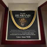 Pamaheart- To my Husband - Never forget that I love you - Cuban Link Chain, Gift For Man, Husband, Gift For Birthday, Christmas
