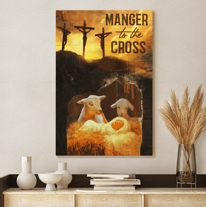 Manger to the cross Jesus - Matte Canvas