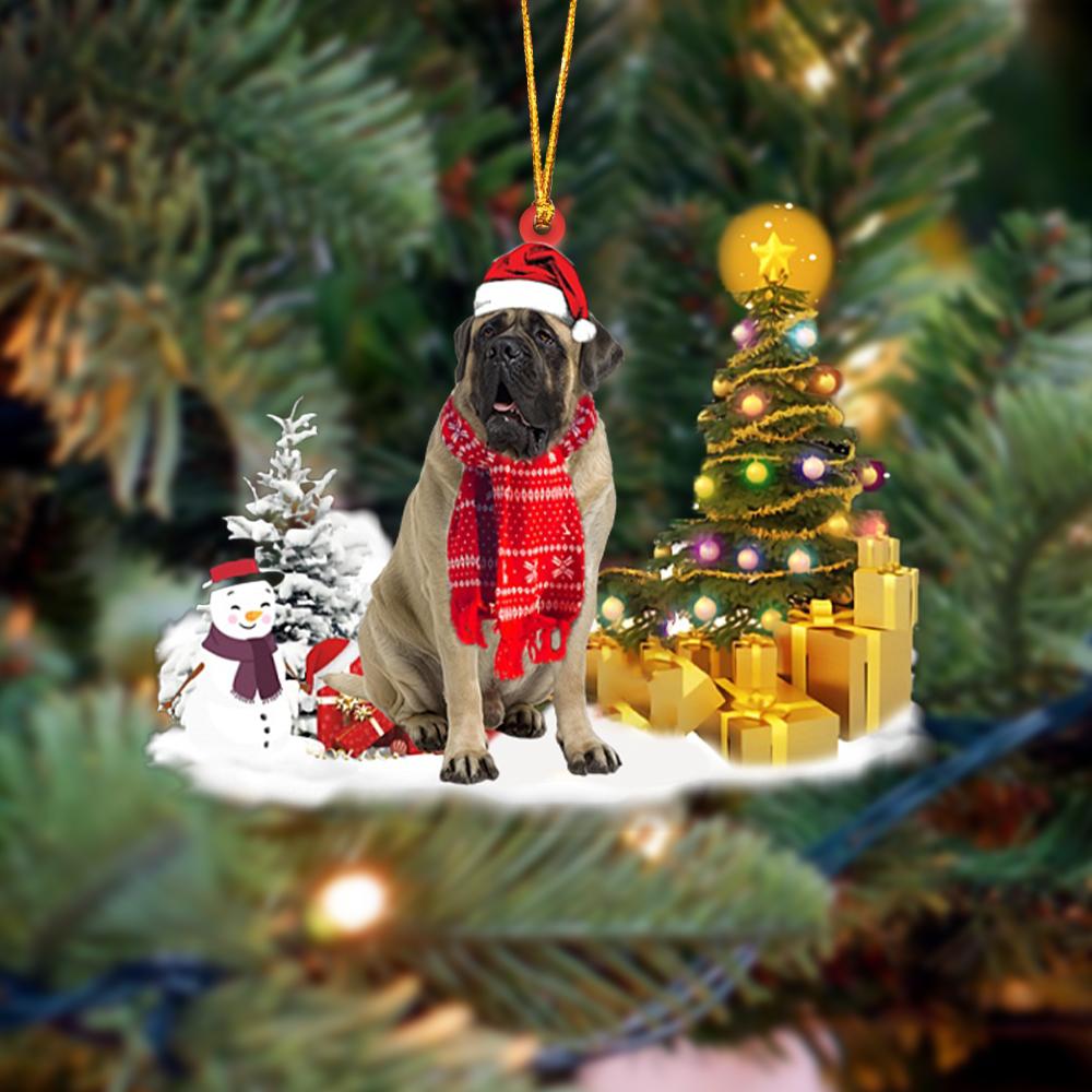 Mastiff Christmas Ornament Christmas Tree Hanging Acrylic Ornament Gift