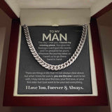 To my Man - I found my missing piece - Cuban Link Chain Gift For Man Husband Gift For Birthday