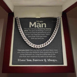 To my Man - I love you more - Cuban Link Chain Gift For Man Husband Gift For Birthday