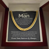 To my Man - I love you more - Cuban Link Chain Gift For Man Husband Gift For Birthday