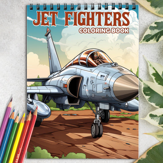 Jet Fighters Spiral Bound Coloring Book: 30 Captivating Illustrations of Fighter Jets