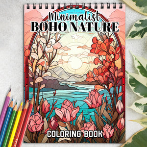 Minimalist Boho Nature Coloring Book