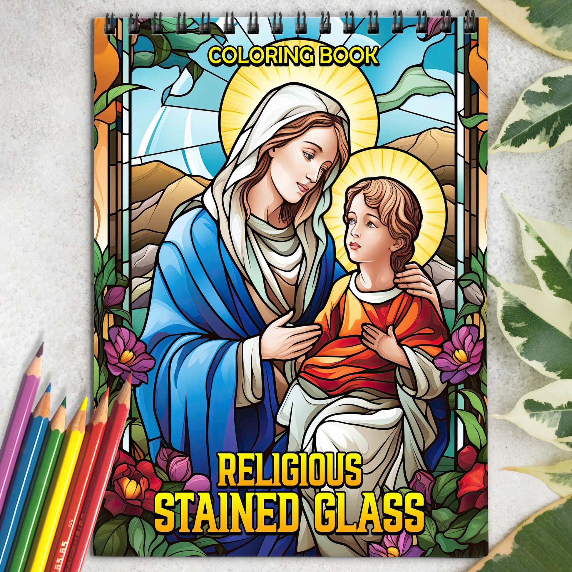 Religious Stained Glass Coloring Book: Unleash Your Artistic Talents in the Divine Journey with 30 Charming Coloring Pages for Coloring Enthusiasts to Embrace the Serenity and Devotion of Religious Stained Glass Art