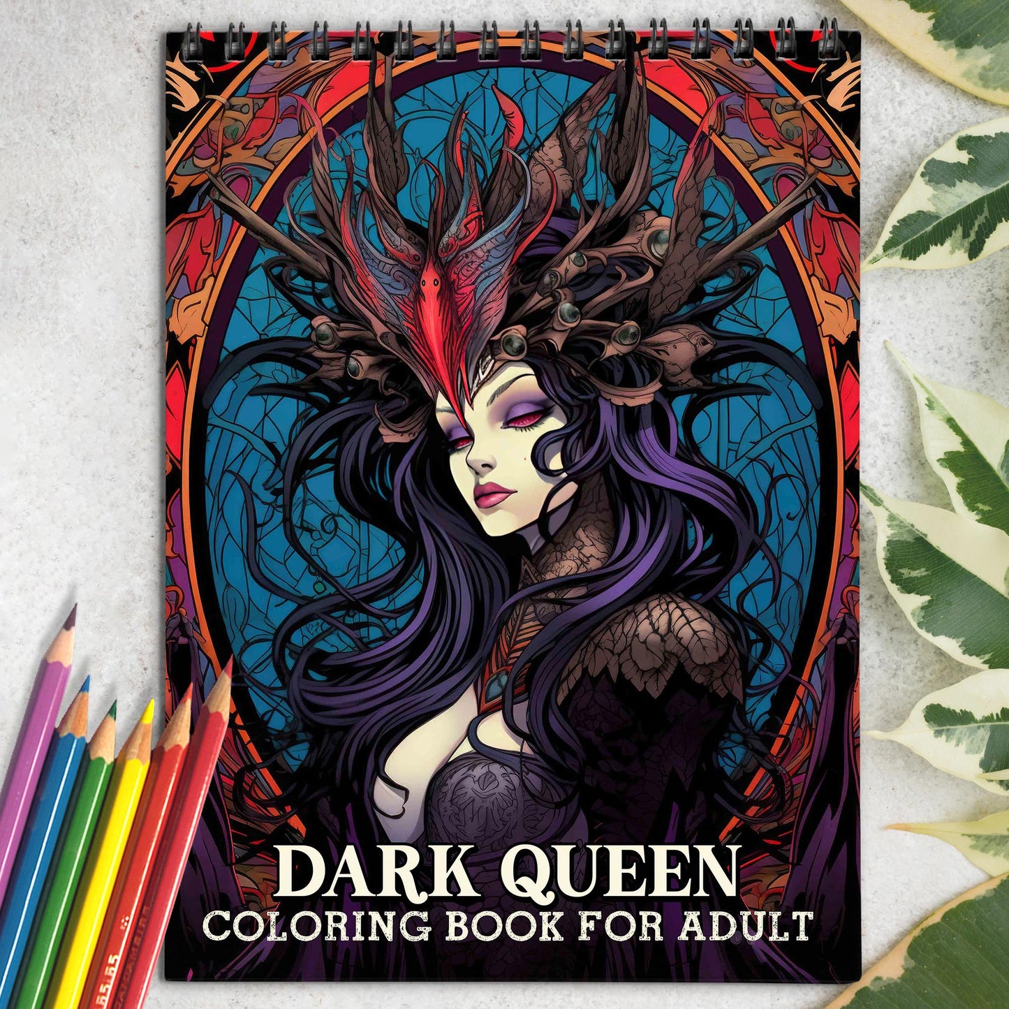 Beauty Dark Queen Coloring Book: Delight in 30 Whimsical Coloring Pages of Beauty Dark Queen for Gothic Art Admirers to Embrace the Quirky Charm and Elegantly Creepy Vibes of Dark Fantasy Scenes